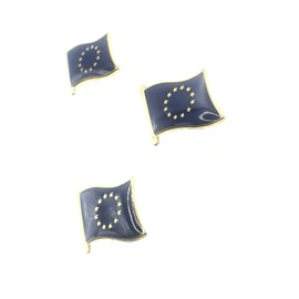 EU European Union Country Metal Enamel Flag Pin Badge Pack of 3 Metal, Metal