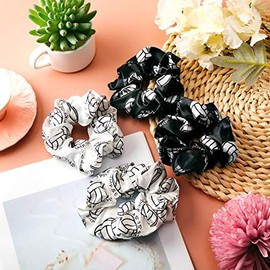 12 Gomas para Cabello de Seda Bandas de Lazos de Satén Elásticas para Cabello de Deporte de Voleibol Soportes de Cola de Caballo para Jugadores Equipo