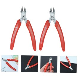 SHINEOFI 2pcs Stainless Steel Wire Cutter Pliers Durable Decrustation Tool with Beveled Cutting Edges for Easy Wire Cord and Chain Cutting and Corrosion Resistant Design