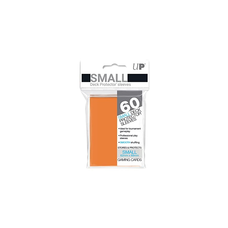 UltraPro Deck Protector Solid Sleeves, Orange Orange, 60 Pack, Mini