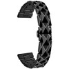 SINAIKE Elegant Black Square Ceramic Watch Band 22mm Quick Release