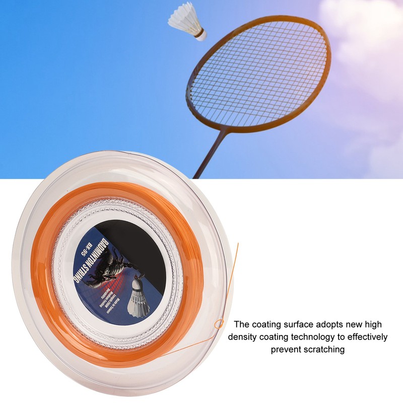 POWERTI Badminton Racquet String High Elasticity Wear Resistant Resin Fibre