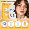 QUEWEL Soft Magnetic-Eyelashes with Applicator, Upgrade Magnetic-Lashes with Applicator, No