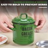 Bacon Grease Container with Strainer - Large 46OZ Kitchen Oil