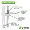 Genius® Upvc Door Handle Set White Sprung Lever/Lever - 92mm