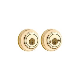 Kwikset 985 3 SMT CP K4 V1 Signature Brass Double Cylinder Deadbolt with SmartKey - Quantity 1