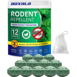 Mouse Repellent Balls: Rodent Repellent Balls - Mouse Repellent with Peppermint Oil - Natural Deterrent for Kitchen Warehouse Car - Mice Repellent for Indoor and Outdoor - Safe for Pets Family - 12P