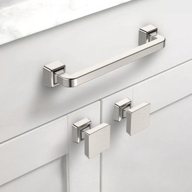 Asidrama 10 Pack 5 Inch Brushed Satin Nickel Kitchen Cabinet Handles, Cabinet Pulls Kitchen Cabinet Hardware for Cupboard Drawer Pulls Dresser Handles