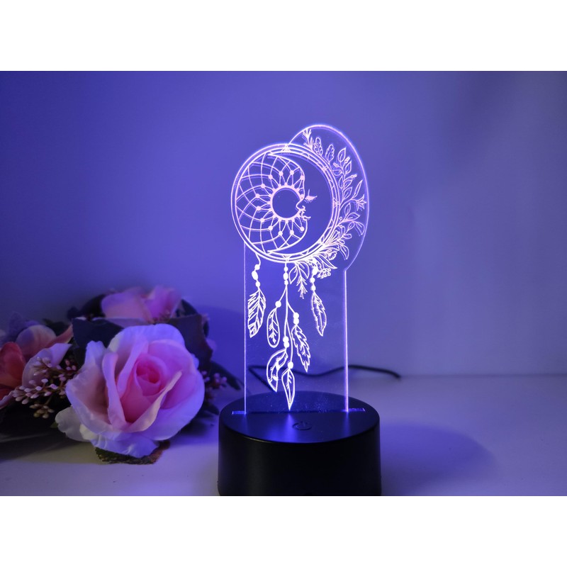Optechvisual Dream Catcher with Moon as Night Light Sleeping Light