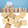 50Pcs Unfinished Wooden Cubes for Handmade Wood Blocks, 2.54cm Wooden