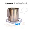 HealthAndYoga(TM) GutFlo 2 Litre Stainless Steel Enema Tub Kit -