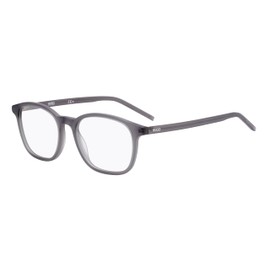 Hugo brillengestell hg 1024, rechteckig, in matte brown, gefertigt aus acetate