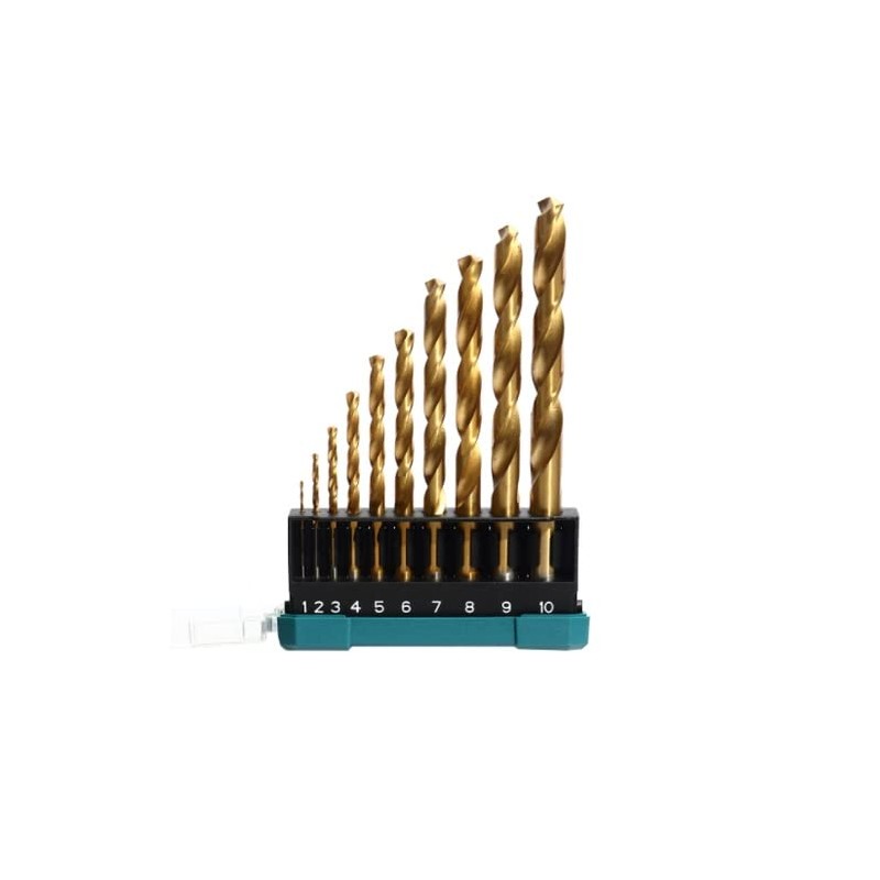 Makita HSS-TIN D-72849 Drill Bit, Set of 10, Case Included,