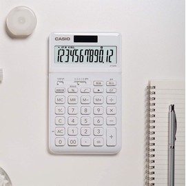 Casio JF-S200-WE-N Stylish Calculator, White, Just Type, 12 Digit
