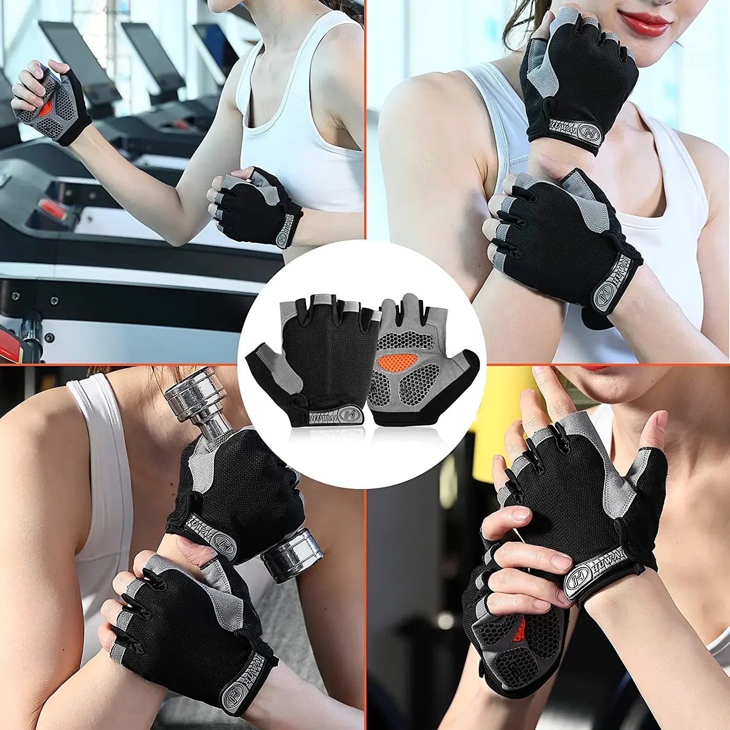 StepTidy Gym Gloves Weightlifting – Non-Slip Breathable Grip, Fitness and Cycling Training