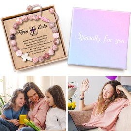 OUXUNX OUXUNX Teen Easter basket stuffers cross bracelets for kids teens girls adults women, Easter basket stuffers for teens Christian Gifts for teen girls adults women