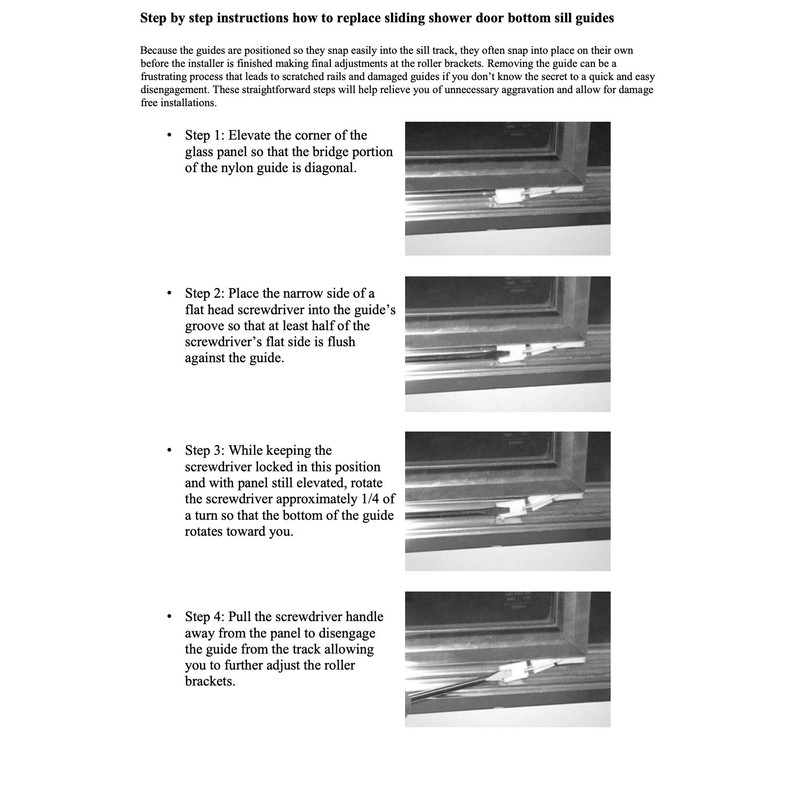 Gordon Glass® Sliding Shower Door Bottom Sill Guide - Pack
