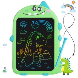 10 Inch LCD Writing Tablet for Kids, Brithday Gifts for Kids, Electronic Drawing Pad Toys, Dinosaur Drawing Pad for Toddlers Ages 2 3 4 5 6 7 Travel Learning Board (Green)