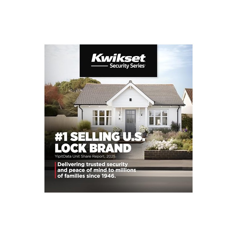 Kwikset 335 26D RND PCKT DR LCK Round Bed/Bath Pocket