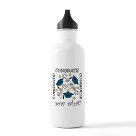 CafePress Now What? Stainless Water Bottle 1 1.0L (34 oz) Stainless Steel Water Bottle