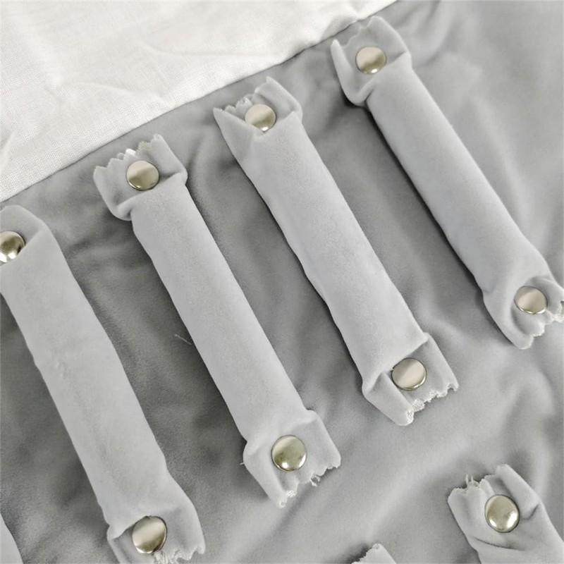 SCIKHEFT Portable Jewelry Roll Secure Ring Pouch Foldable Rings Case