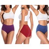 Annenmy Women's High Waist Cotton Underwear Sold Color Comfortable Briefs