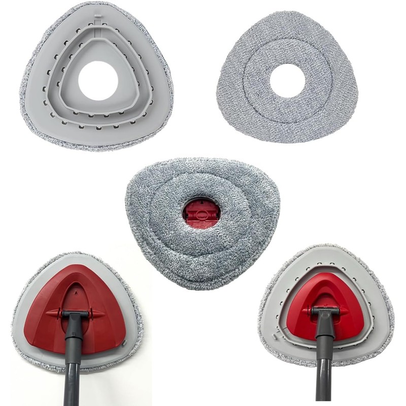 4 Pack Mop Heads Replacement Compatible with Vileda 1 Tank