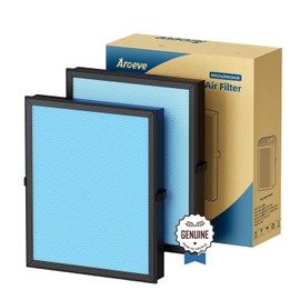 AROEVE MK04 Air Filter Suitable for MK04 for Dust, Pet Dander, Smoke, Pollen for Bedroom and Office- Standard Version(2 Pack)