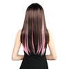 FOMIYES 10 Extensiones De Cabello SintéTico Con Clip Rosa Claro