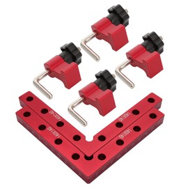 90 Degree Clamps For Woodworking Positioning Squares Right Angle Clamps 2 Pack, 5.5" X 5.5" (140mm X140mm) Aluminum Alloy Cabinet Clamps Tools For Boxes, Picture Frame And Drawers