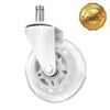 Office Chair Wheels - Set of 5 Rollerblade-Style Casters, Smooth