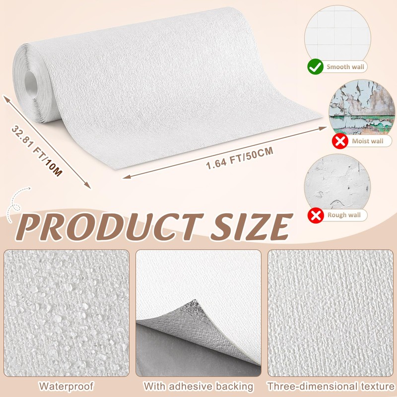 Nuanchu 1 Roll 1.64 x 32.81 ft Ceiling Tiles Peel