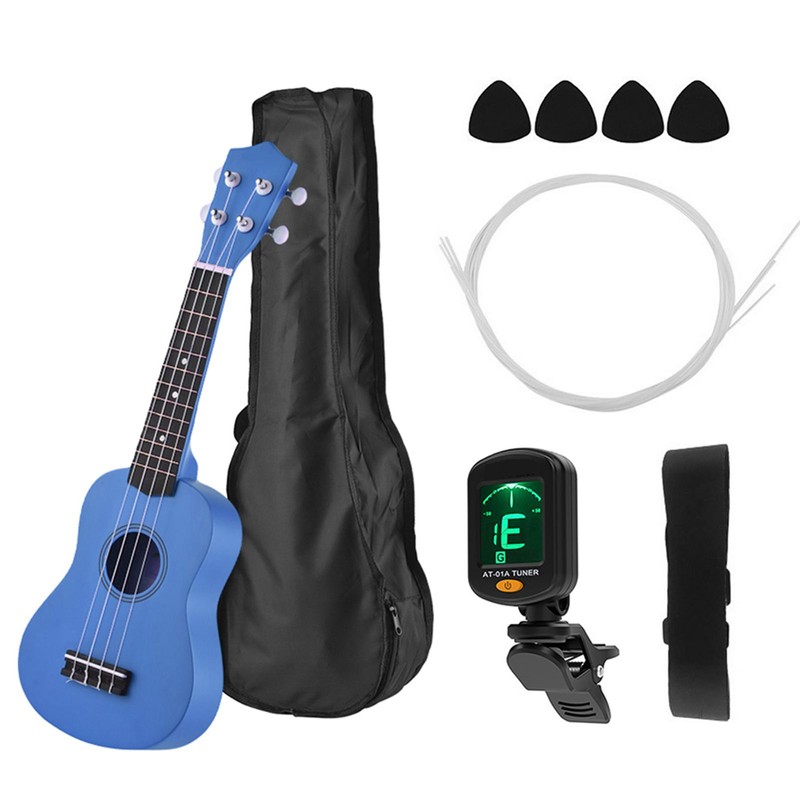 21 Inch Colored Acoustic Soprano Ukulele Ukelele Uke Kit Basswood