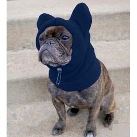 Winter Dog Hats Quiet Ears for Dogs Ear Muffs Pet Neck Warmer Scarf Ears Hoodie Noise Protection Dog Ear Cover Dog Beanie Head Wrap Costume for Medium to Large Dogs Cats Pets (Dark Blue, S)
