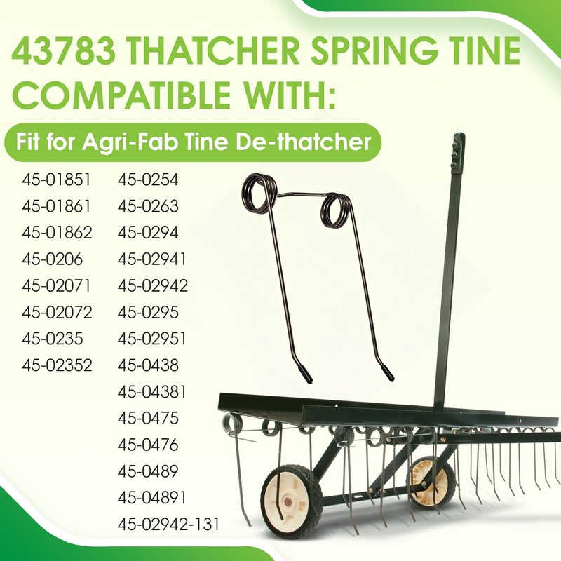 Kaberalty 43783 Dethatcher Spring Tine Replacement 16 Pack