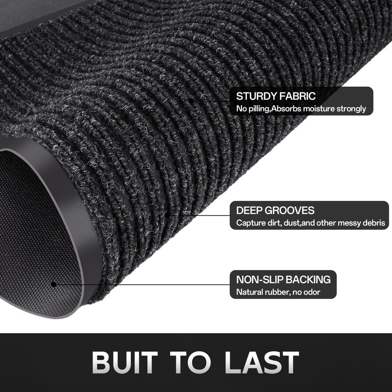 Cybstrax Heavy Duty Commercial Floor Mat 3'x10', Extra Large Waterproof