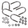 CNBTR 304 Stainless Steel Silver U-Bolt Screws Saddle Nuts M6x27mm