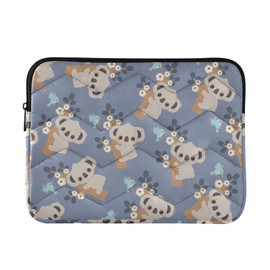 Mnsruu Cute Grey Koala Flower Laptop Bag Waterproof Laptop Bag for 13-16 inch Notebook Computer Tablet Zipper Briefcase Tote Bag