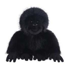 Apricot Lamb Gorilla Plush Stuffed Animals for Kids, Soft Cute Plush Toys for Baby Girl and Boy, Fluffy Gorilla Black 9.1 Inches