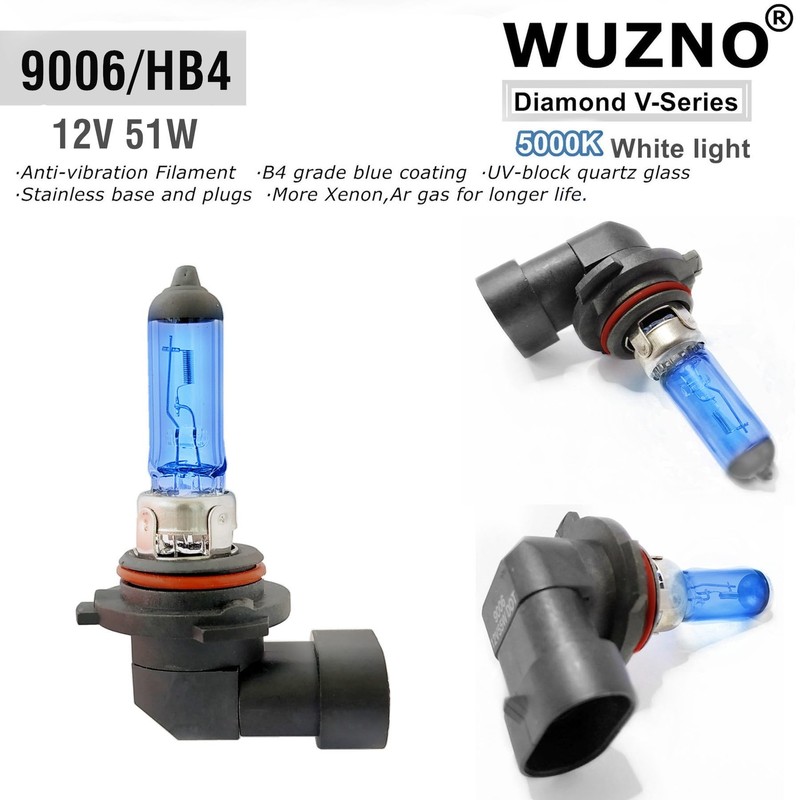 9006/HB4 Halogen Headlight Bulb Fog light 12V 51W White 5000k