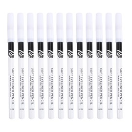 minkissy White Eyeliner Pencil Eyeshadow Pencil Waterproof Highlighter Makeup Pen Face Skin Marker Pencil 12pcs