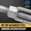 US Cargo Control Eye and Eye Turnbuckle, 1/2" x 9",
