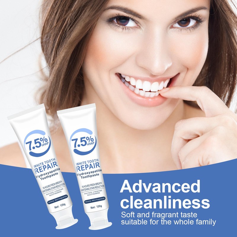 XdealCozyxc 2 Pcs Hydroxyapatite Toothpaste UK, Hydroxyapatite Toothpaste 7.5 for