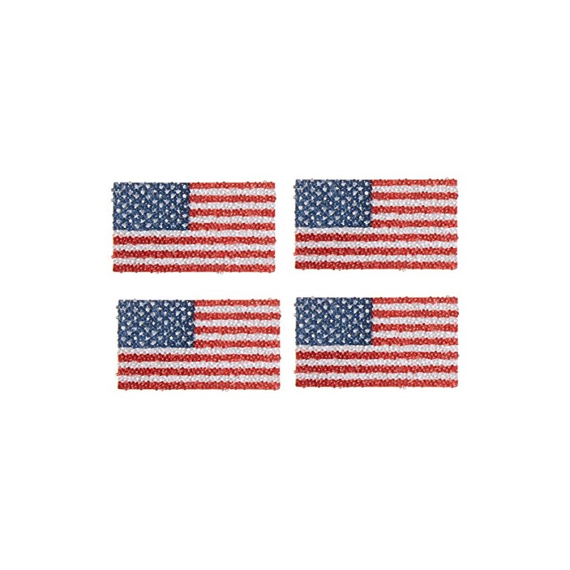 JOLEES 0015586563757 Boutique Patriotic Sparkle Flags JJDB014B, Other