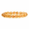 Natural Citrine Gemstone 10mm Round Beads Stretch Bracelet 6.5" Unisex
