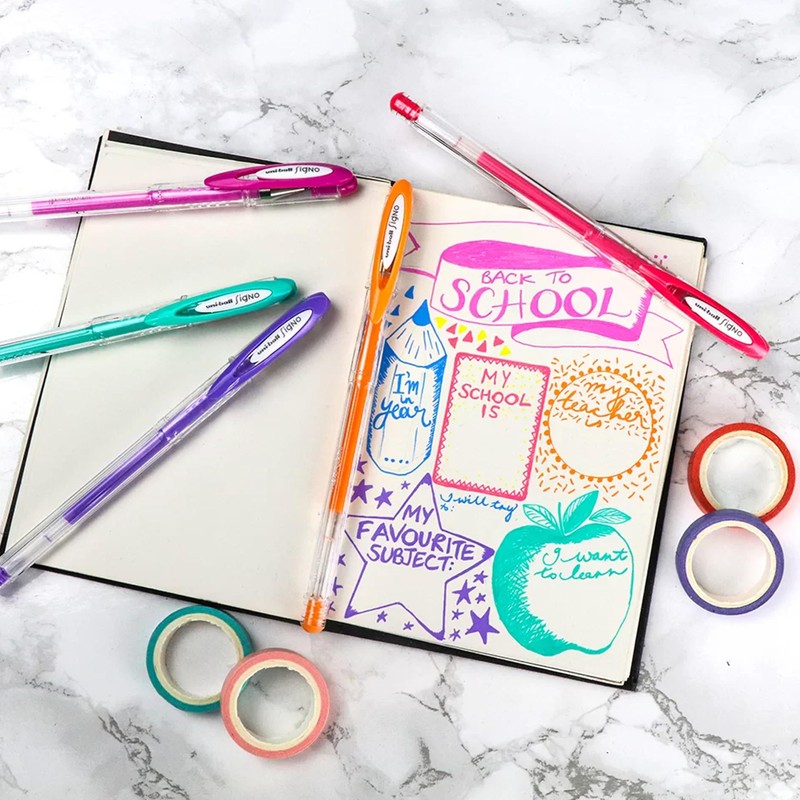 Uni Ball Signo Gel Rollerball Pen - Angelic Pastel Colour