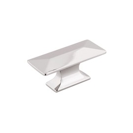 Hickory Hardware P2152-14 Bright Diameter Knob, 2-1/4" x 1-1/16" Bar Shape, Bungalow Collection, Polished Nickel Finish