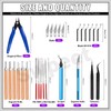 Swpeet 19Pcs Deburring Tool with 6Pcs Needle Files, Diagonal Cutting