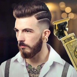 Recortadora De Barba Y Cortapelo Para Hombre,recortadora De Barba Profesional Con Cuchilla En T,recortadora Inalmbrica Recargable Por Usb Con...      