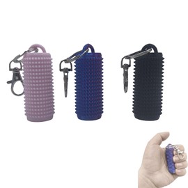 3 Pack Little Ouchies Fidget, Spiky Grippie Stim Keychain Set – Hard Spiky Massage Fidget Toy for Stress & Anxiety Relief, Textured Sensory Keychain for Focus – Gifts for Adults, Teens, Office Workers